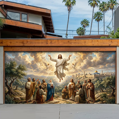 God Garage Door Banner Decoration - The Ascension on the Mount of Olives