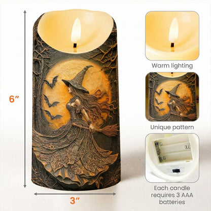Witch of the Amber Moon LED Candle