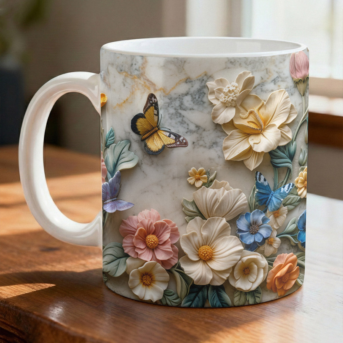 Butterfly Garden in Bloom Ceramic Mug