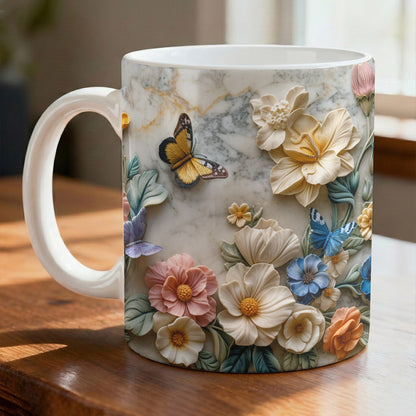 Butterfly Garden in Bloom Ceramic Mug