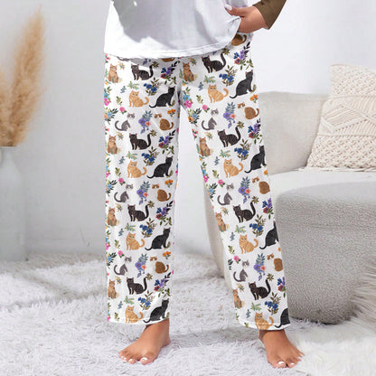 Cat Lounge Pants Garden Whiskers