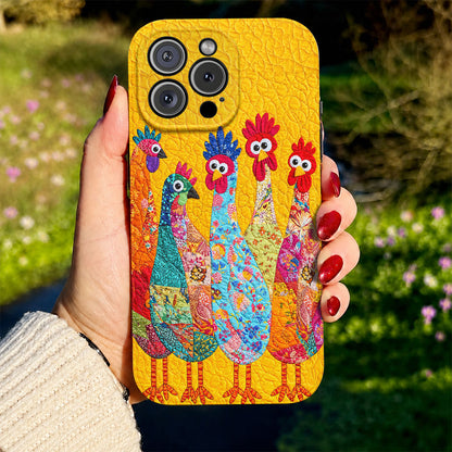 Chicken Leather Phone Case The Goofy Flock