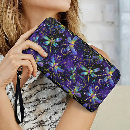 Dragonfly Leather Wallet Mystical Dragonflies