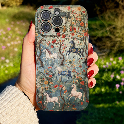 Horse Leather Phone Case Mystical Steeds