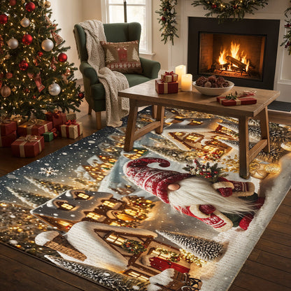 Christmas Area Rug Gnome of the Enchanted Christmas Village