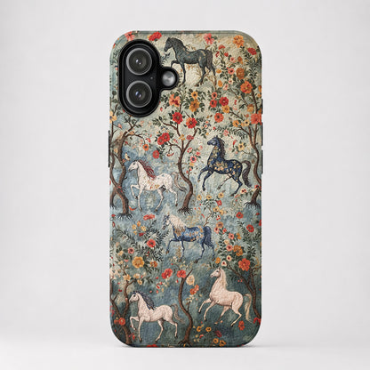 Horse Leather Phone Case Mystical Steeds