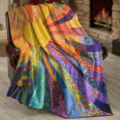 Boho Fleece Blanket Cheerful Sunshine