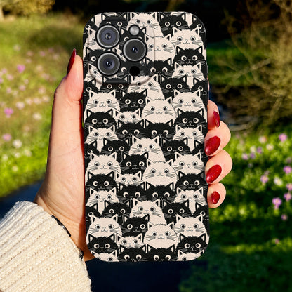 Cat Leather Phone Case Cute Fat Cats