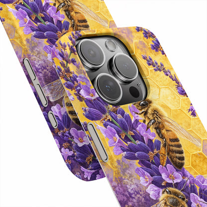 Bee Phone Case Honeybees & Lavender Honeycomb