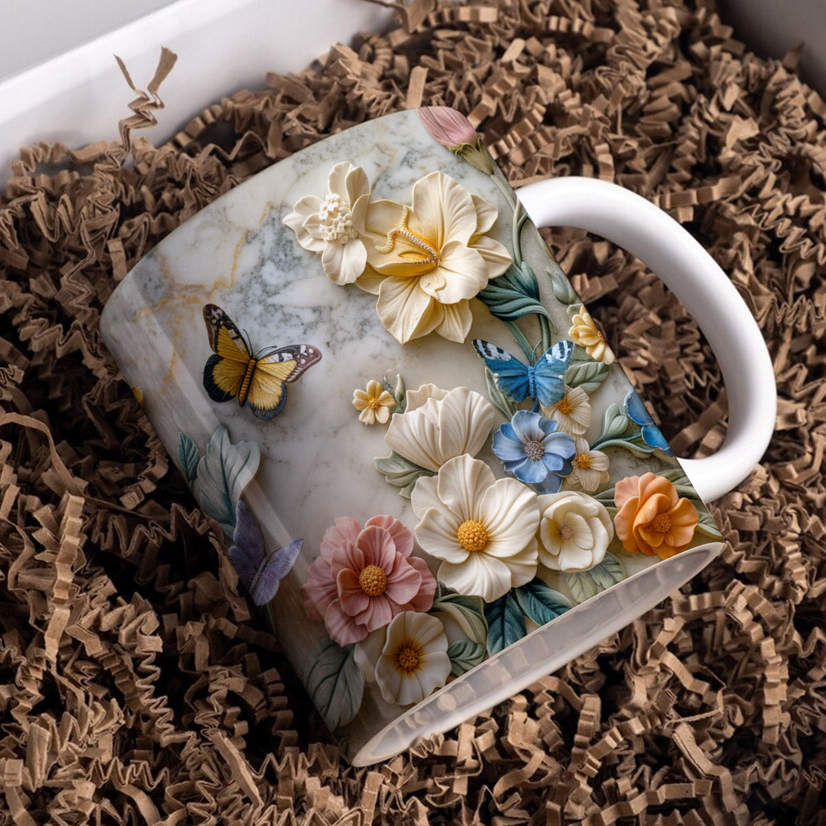 Butterfly Garden in Bloom Ceramic Mug