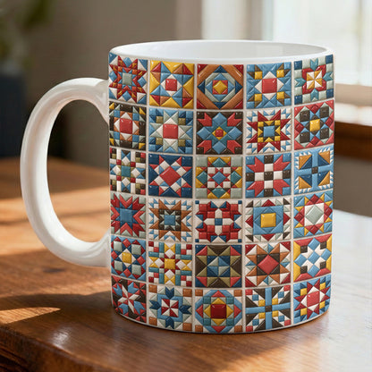 Sewing Lover 11Oz Mug Chromatic Quilt Grid