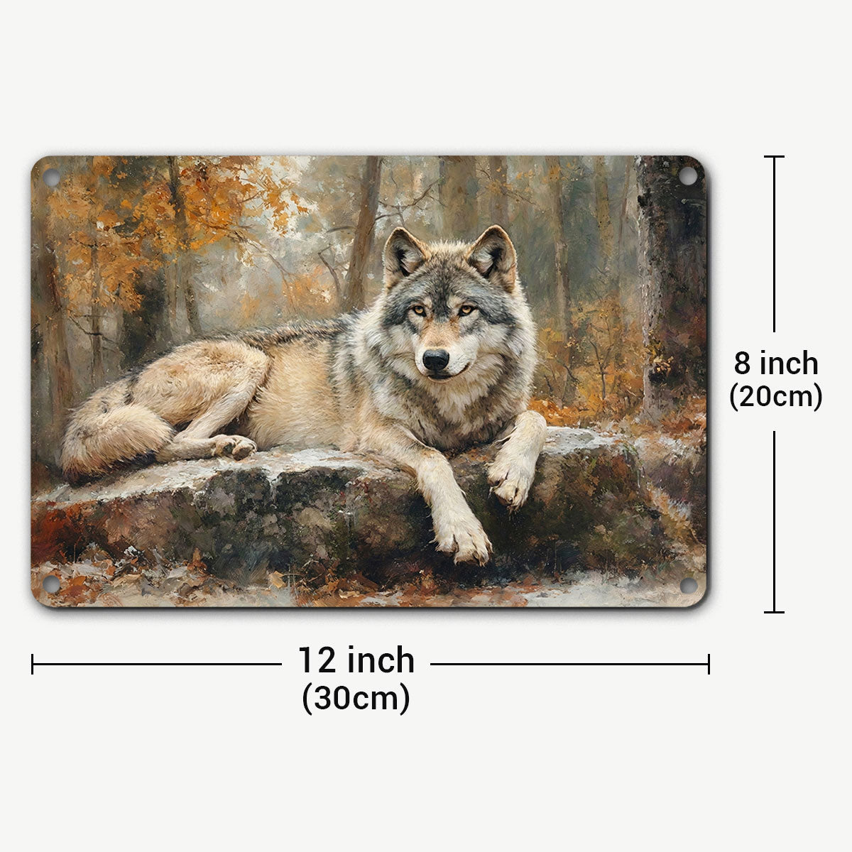 Wolf Metal Sign Spirit of the Wild