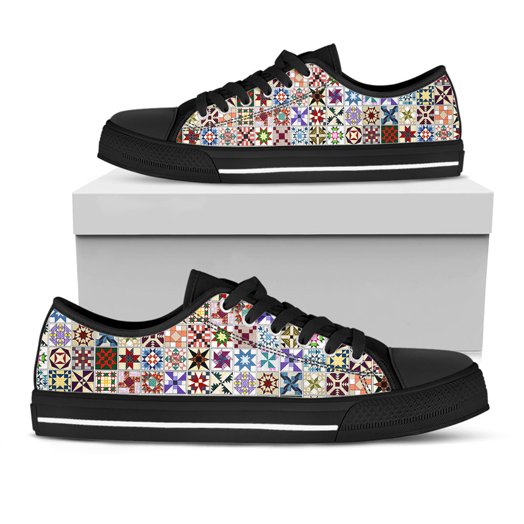Sewing Lovers Women's Low Top Shoes Classic American Quilt Blocks