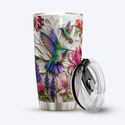 Hummingbird 20 oz Tumbler Hummingbird Garden Bloom Harmony