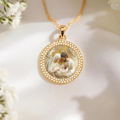 God Pendant Necklace Holy Family