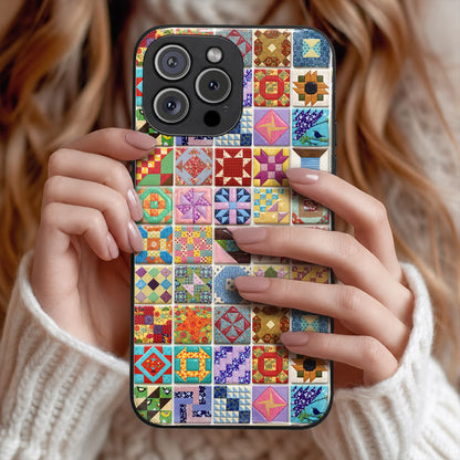 Sewing Lover Phone Case Country Garden Quilt Blocks