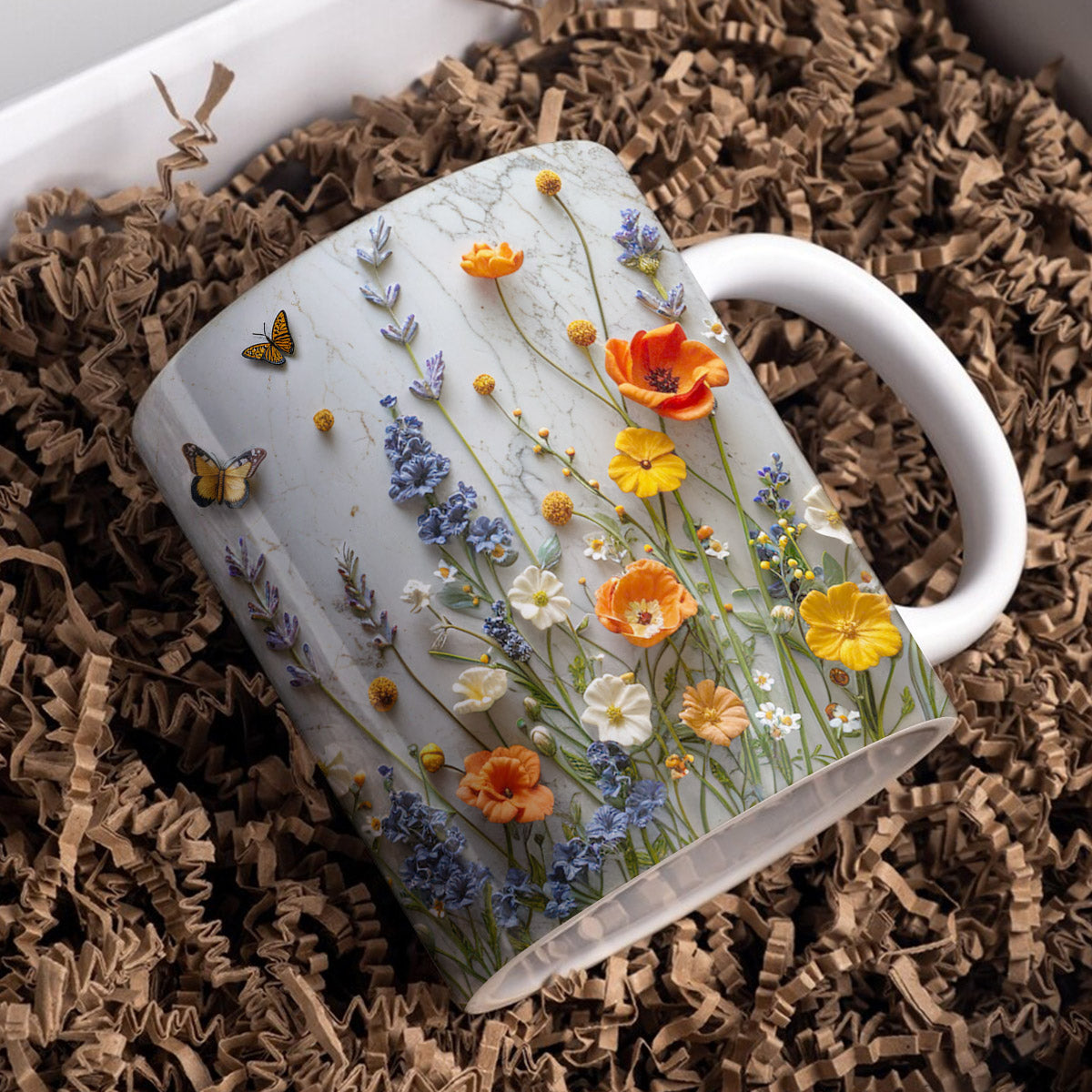 Butterfly Whispers in the Wildflower Meadow Mug