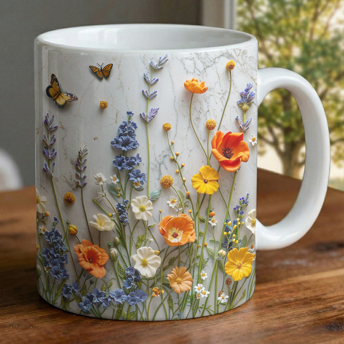Butterfly Whispers in the Wildflower Meadow Mug