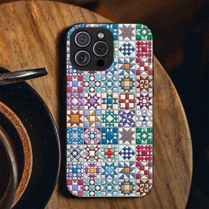 Sewing Lover Phone Case Traditional Quilt Blocks