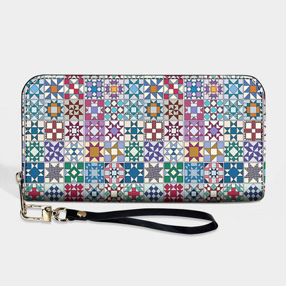 Sewing Lover Leather Wallet Traditional Quilt Blocks