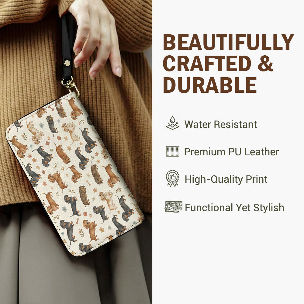 Dachshund Leather Wallet Cozy Dachshund Companions