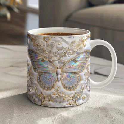 Butterfly Ceramic Mug Luminous Butterfly Bloom