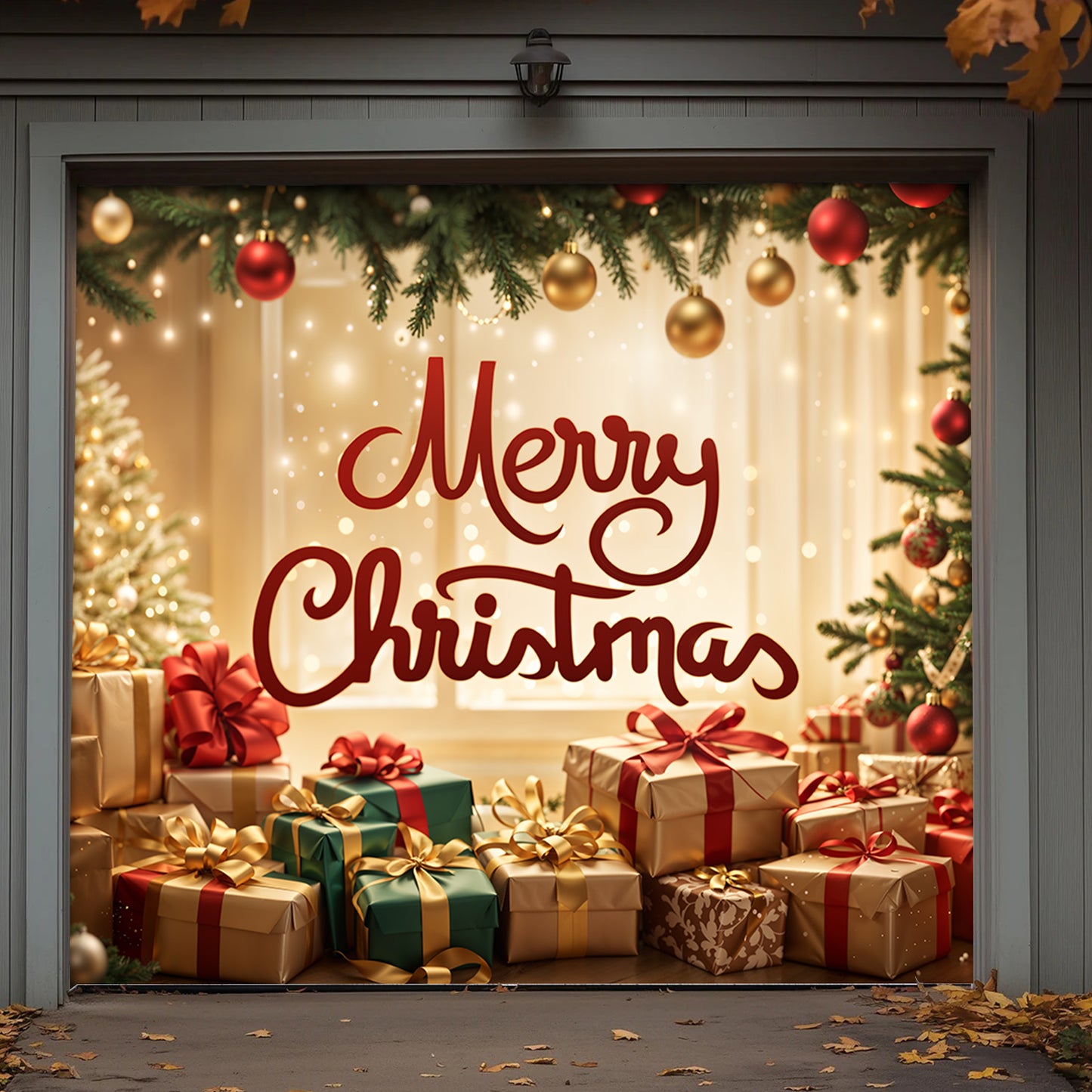 Christmas Garage Door Banner Decoration - Merry Christmas Magic