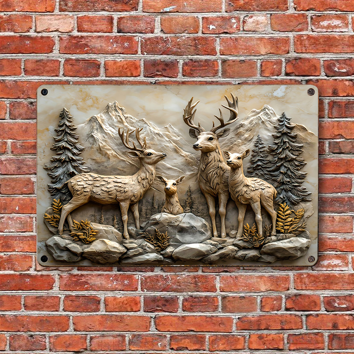 Deer 2D Metal Sign Mountain Guardians