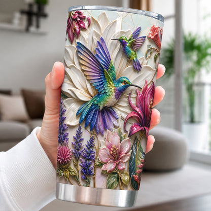 Hummingbird 20 oz Tumbler Hummingbird Garden Bloom Harmony