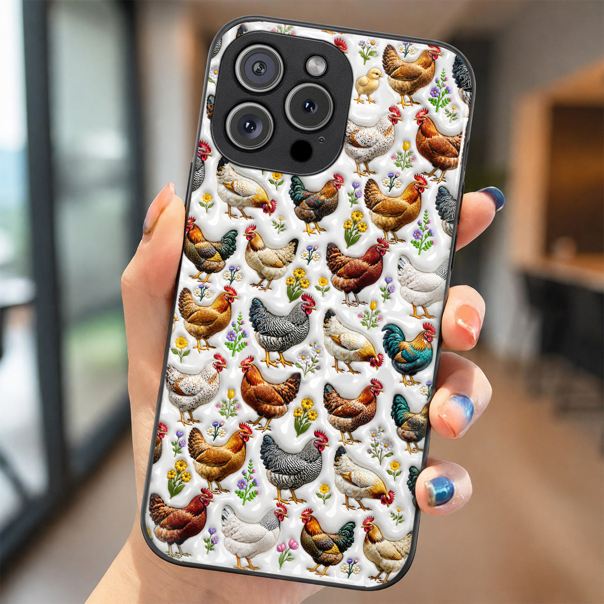 Chicken Phone Case Country Chickens In Bloom