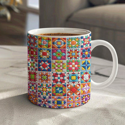 Sewing Lover 11Oz Mug Geometric Quilt Garden
