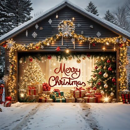 Christmas Garage Door Banner Decoration - Merry Christmas Magic