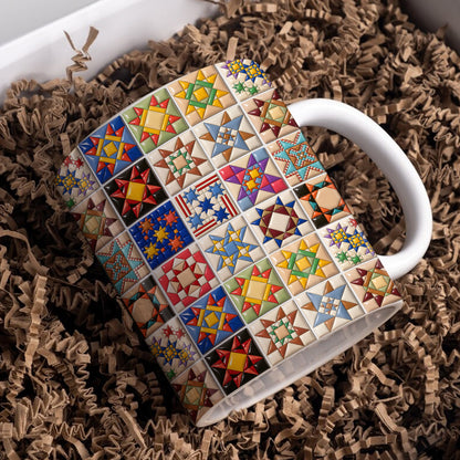 Sewing Lover Ceramic Mug Prairie Star Quilt