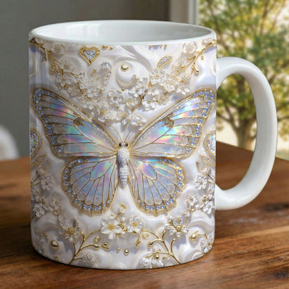 Butterfly Ceramic Mug Luminous Butterfly Bloom