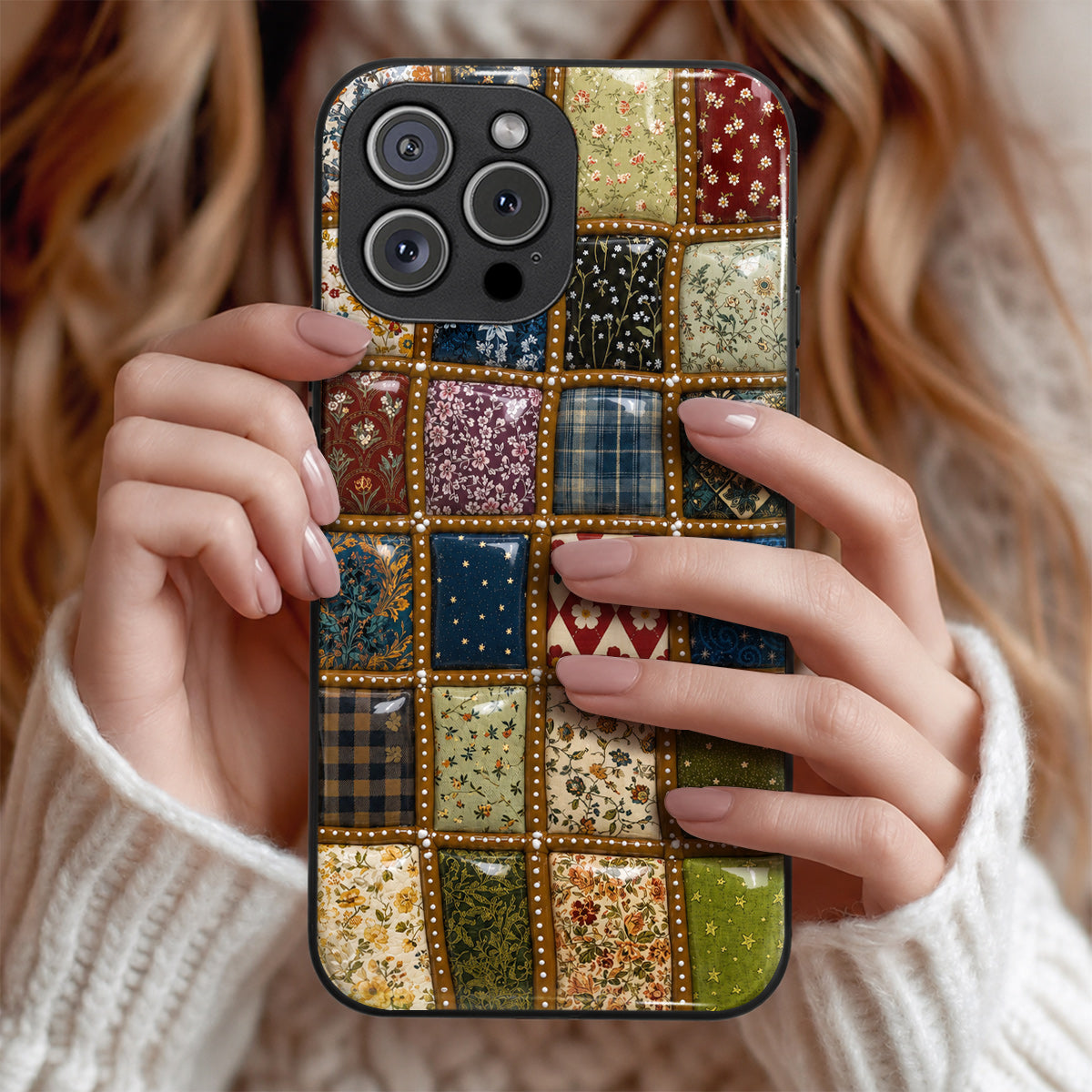 Sewing Lover Phone Case Vintage Patchwork Garden Dreams