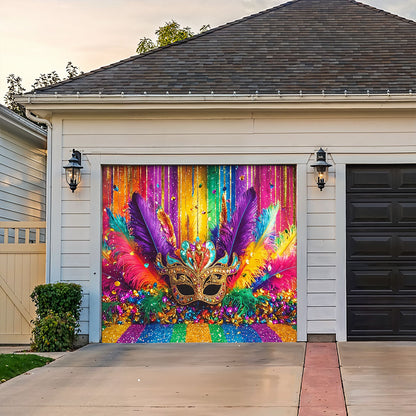 Mardi Gras Garage Door Banner Decoration - Mardi Gras Glow