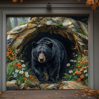 Bear Garage Door Banner Decoration - Awakening from the Den