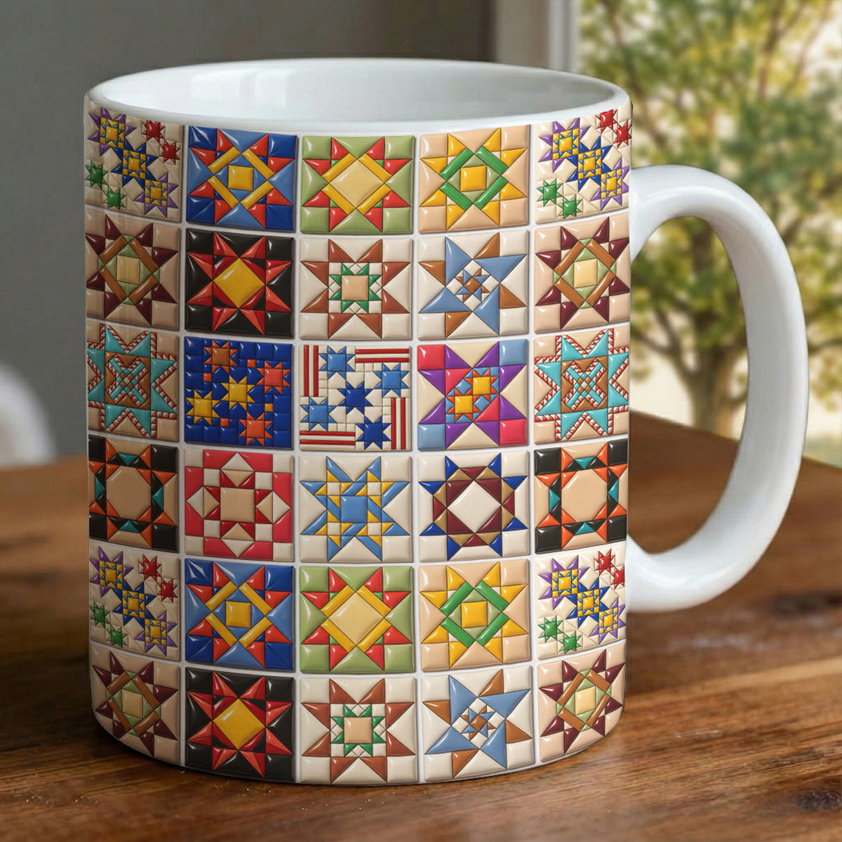 Sewing Lover Ceramic Mug Prairie Star Quilt