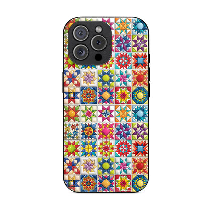 Sewing Lover Phone Case Colorful Super Star Quilt Blocks