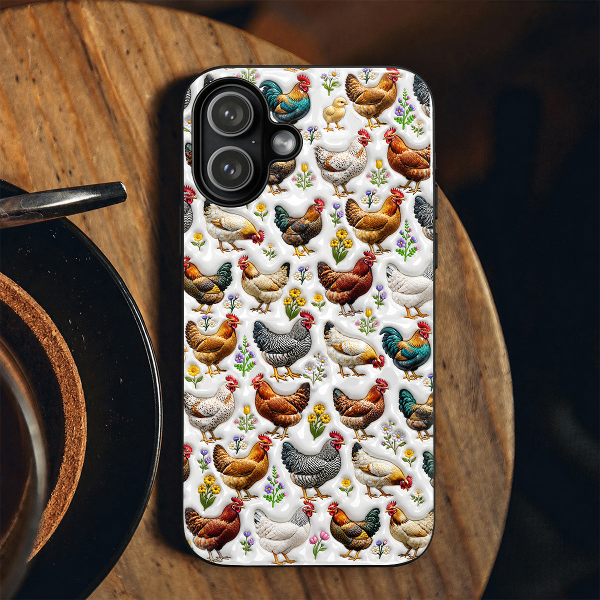 Chicken Phone Case Country Chickens In Bloom