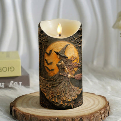 Witch of the Amber Moon LED Candle