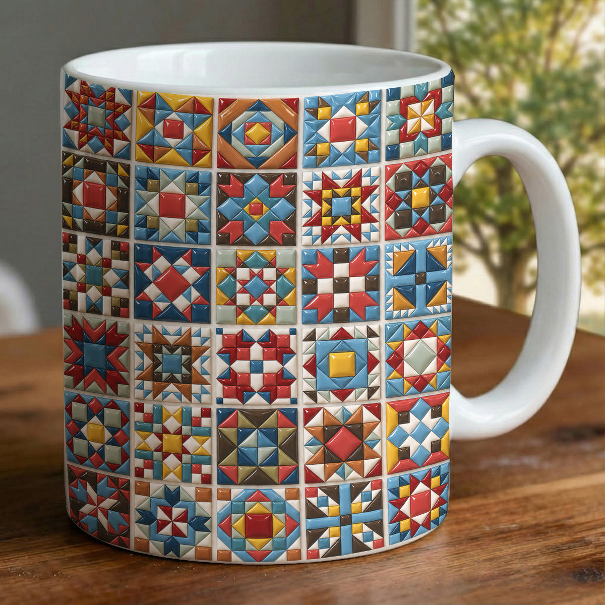 Sewing Lover 11Oz Mug Chromatic Quilt Grid