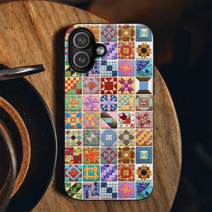 Sewing Lover Phone Case Country Garden Quilt Blocks
