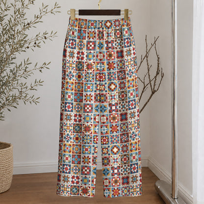 Sewing Lover Lounge Pants Chromatic Quilt Grid