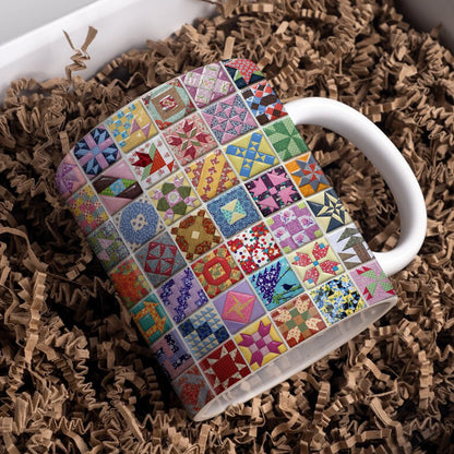 Sewing Lover 11Oz Mug Patchwork Melody Quilt Blocks