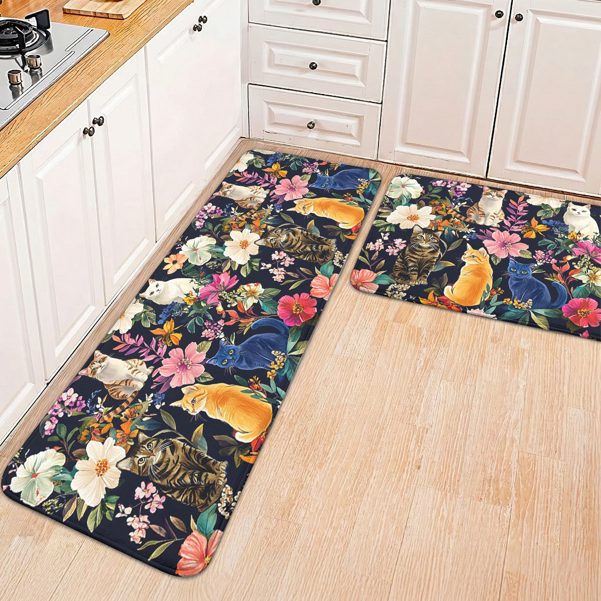 Cat Doormat Floor Mat Runner Rug Moonlit Garden Whiskers
