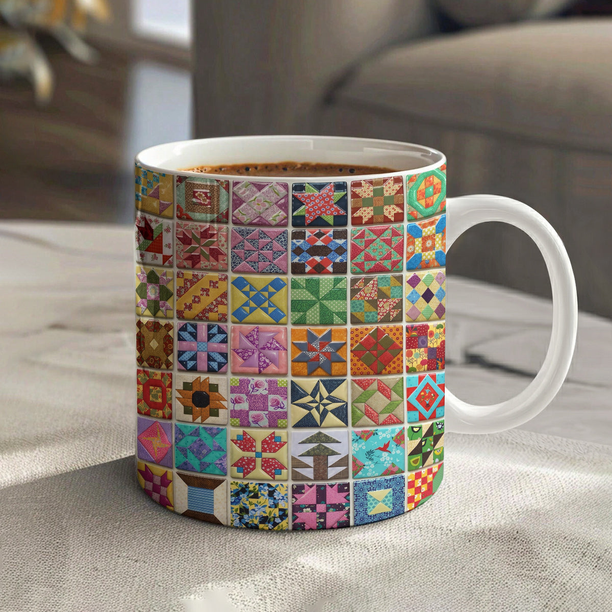 Sewing Lover 11Oz Mug Farmer's Daughter Quilt Blocks