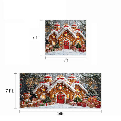 Christmas Garage Door Banner Decoration - Enchanted Gingerbread Wonderland