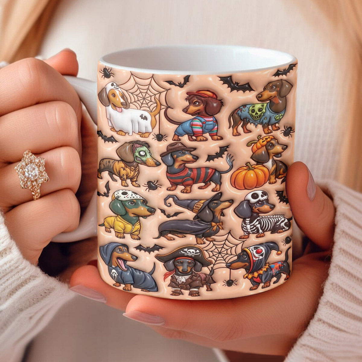 Spooky Sausage Squad Halloween Dachshund Mug
