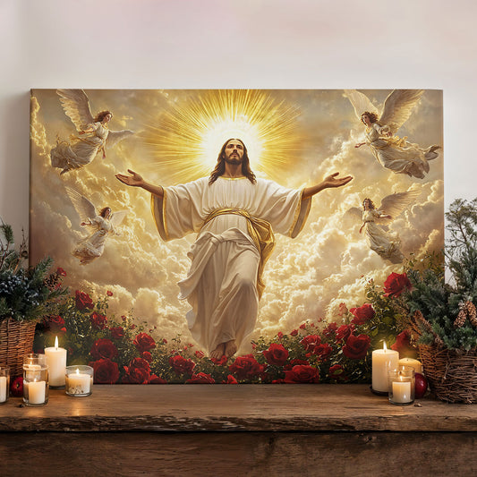 God Wooden-Framed Canvas Wall Art The Ascension of Jesus Christ